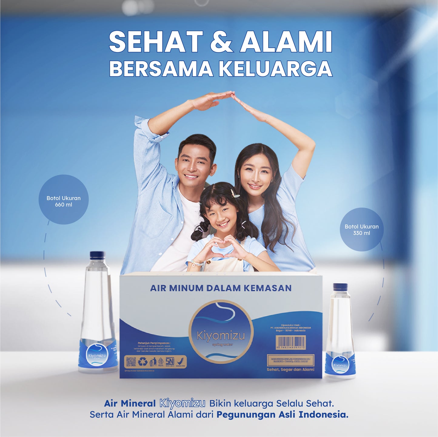 Kiyomizu Spring Water 660ML - Air Mineral 1 dus isi 24 botol